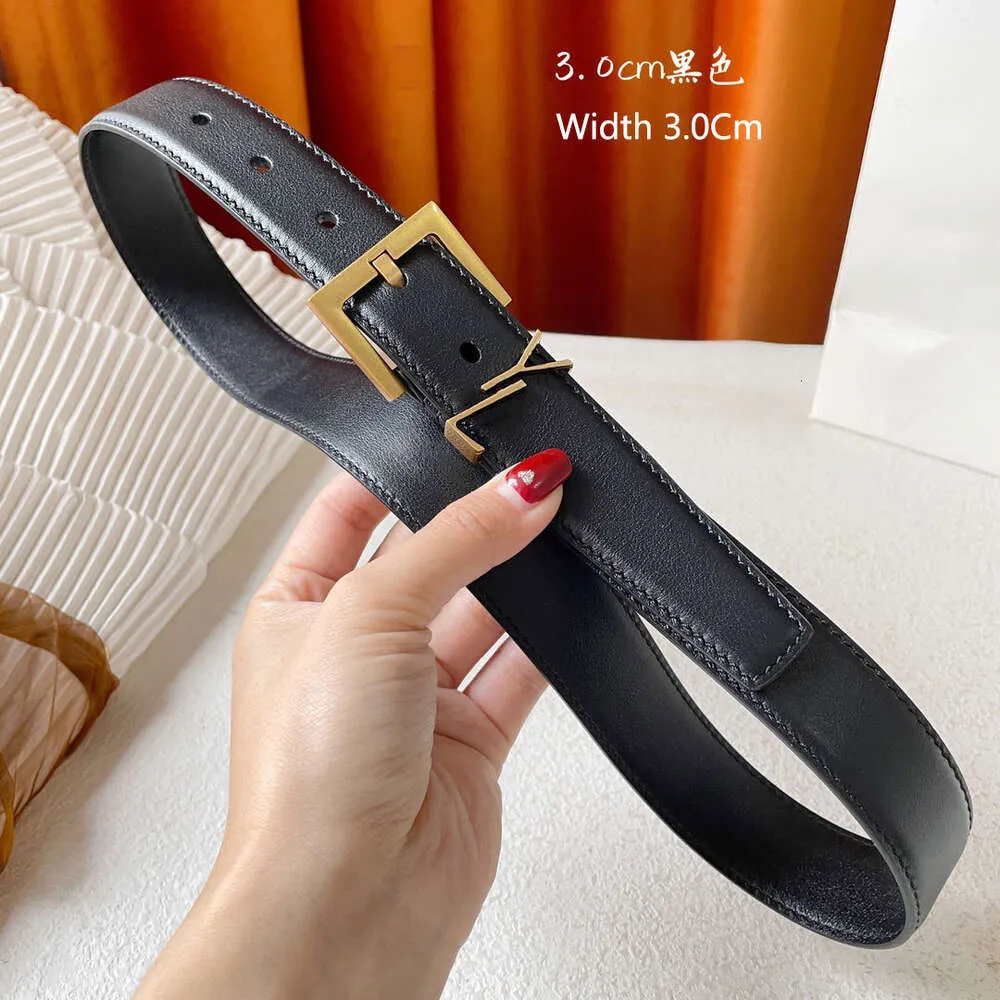 Designer riem voor dames Mode Zwart Goud Zilver Letter Y Gesp Echt lederen riem Heren Dames Meisje Vintage Magere riemen Jeans Formele kleding Tailleband Geschenken