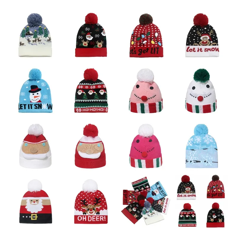 Autunno e inverno Nuovo caldo cappello lavorato a maglia Cappello invernale lavorato a maglia Berretti natalizi Berretto invernale P119