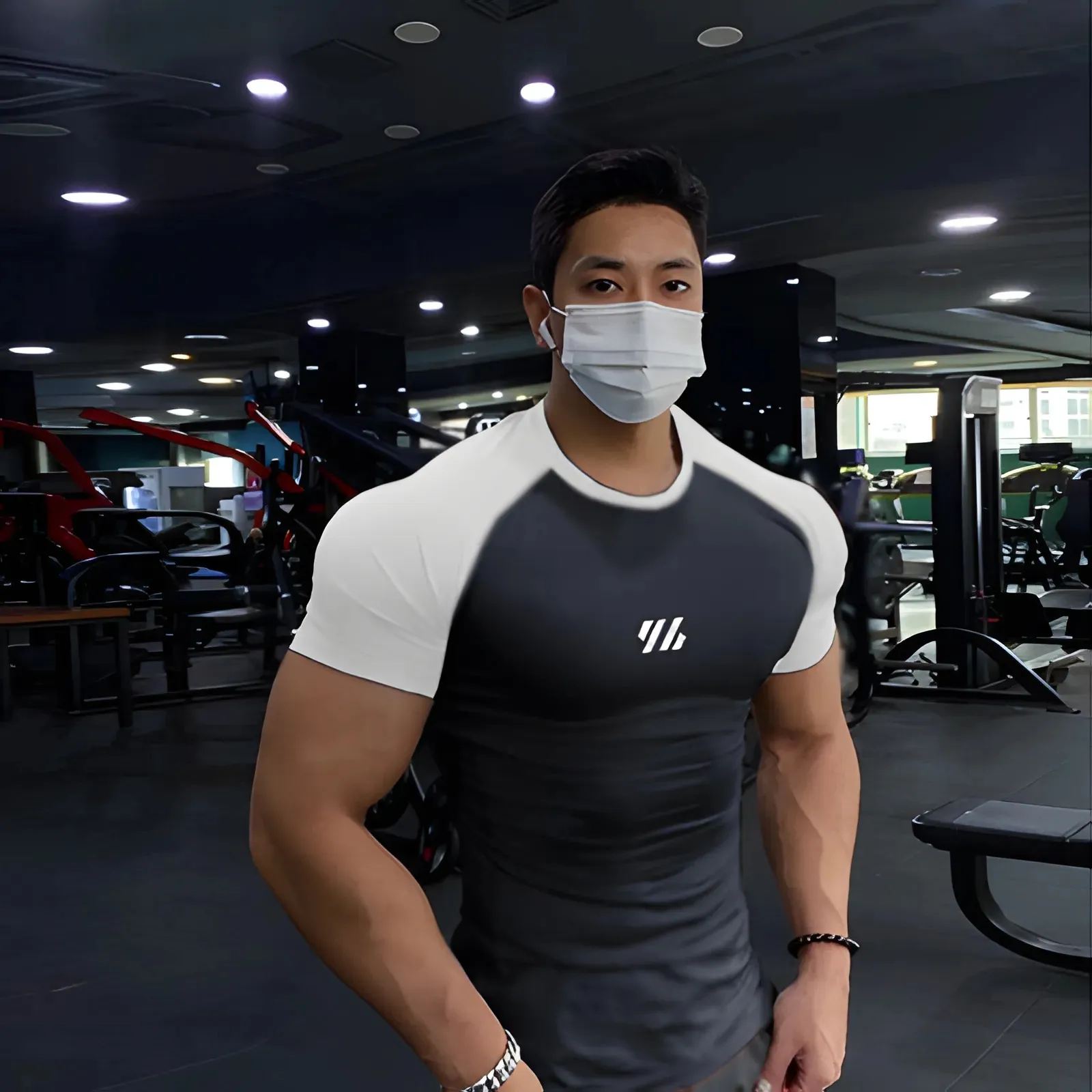 Men s T Shirts 2023 Summer 3D Printing T shirt Gym Elastic Sports Quick Drying Fashion Street Running Tight Clothing 231025