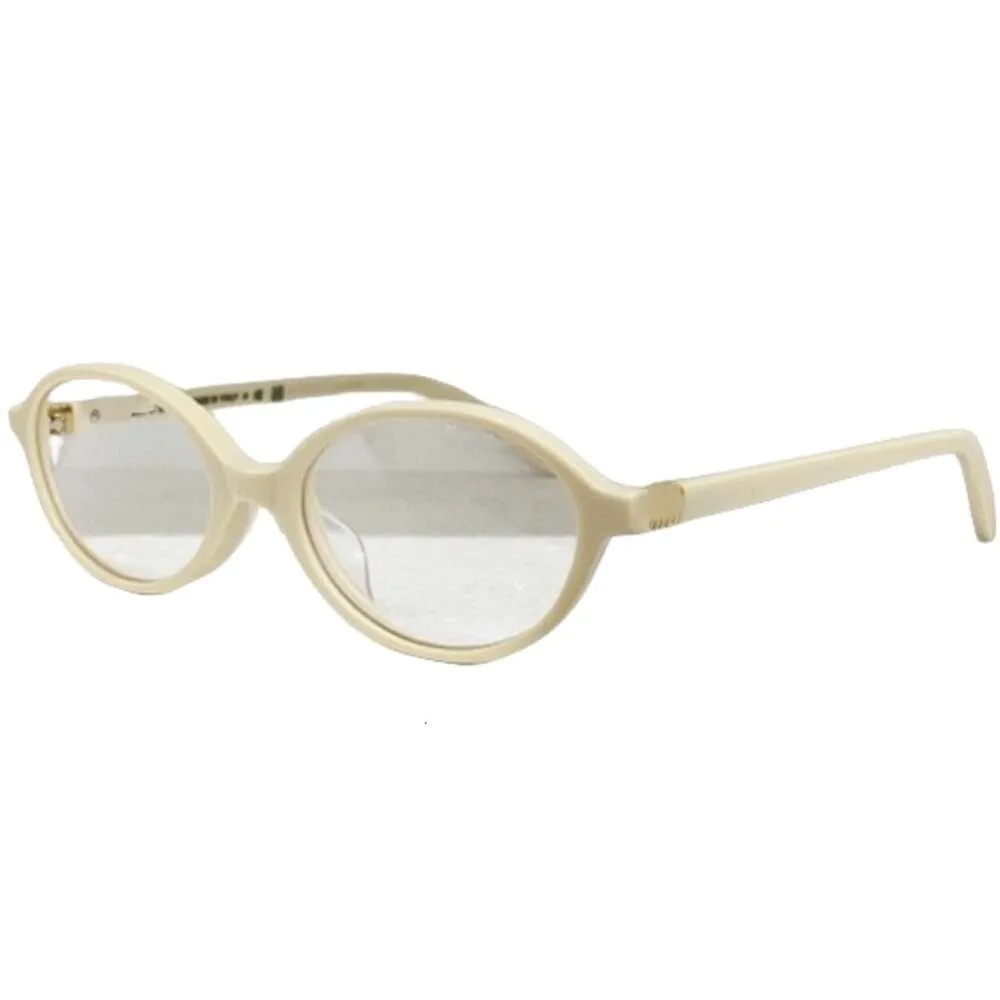 Miumius Style Classic Design Miao Family Oval Frame Solglasögon Zhang Yuanying samma personliga Plain Face Flat Mirror SMU04Z LEAD MODE