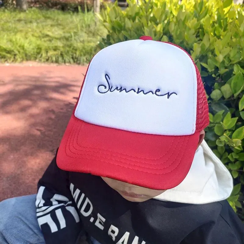 Ball Caps Sommer Kinder Baby Atmungsaktive Graffiti Trucker Hüte Eltern-kind Junge Mädchen Cartoon Baseball Snapbacks