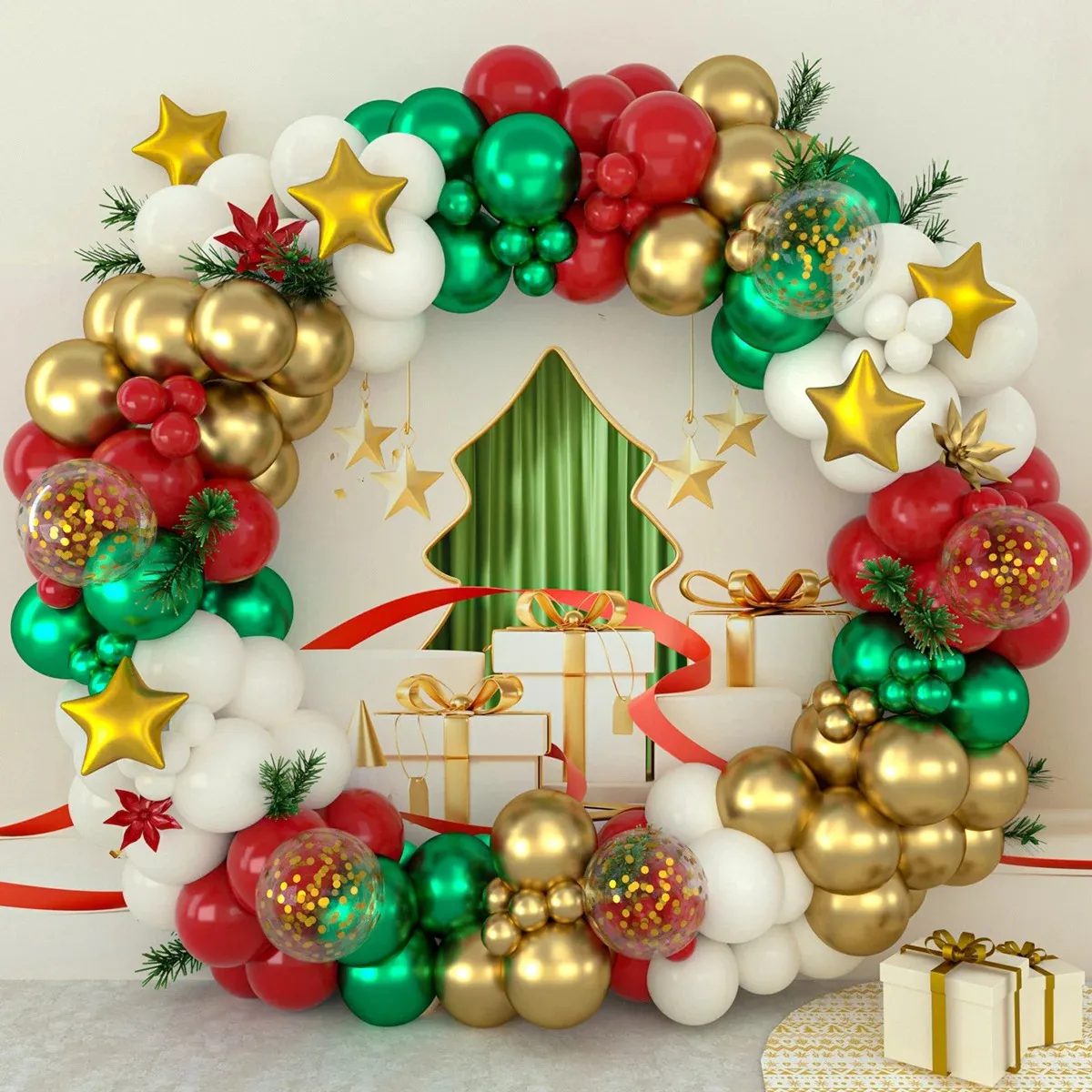 Outdoor Company Christmas Balloon Garland Arch Kit Merry Christmas