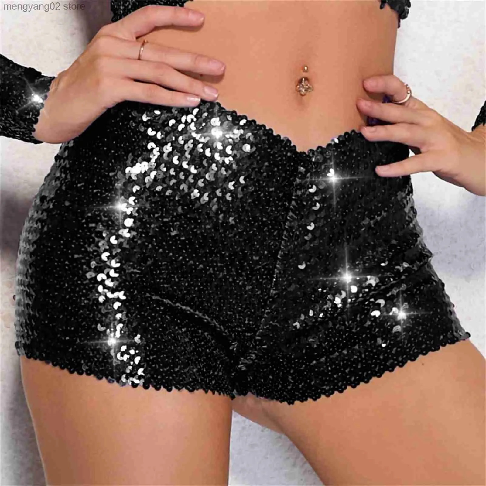 Women's Shorts 2023 New Sequins Dance Shorts Woman Fashion Bar Performance Shorts Concert Outfits For Women T231025