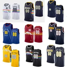 2023 75th Custom Mens Womens ''Nuggets''Allen 3 Iverson Petr 21 Cornelie Alex 2 English Dikembe 55 Mutombo Basketball Jerseys