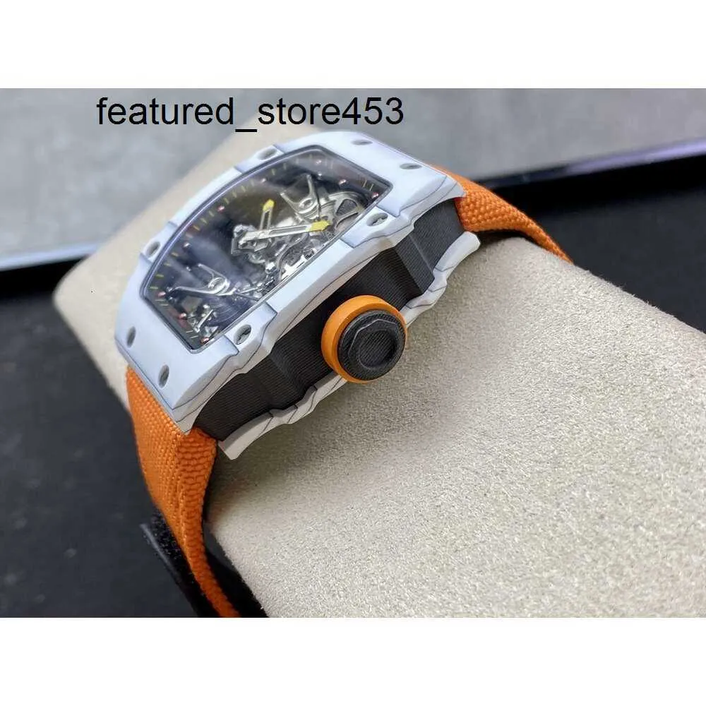 Movement Watch Richd Mill Superclone Watch Rm27-02 Tourbillon High Quality Mechanical Movement Skeleton Dial Active Tourbillonfabric Strap