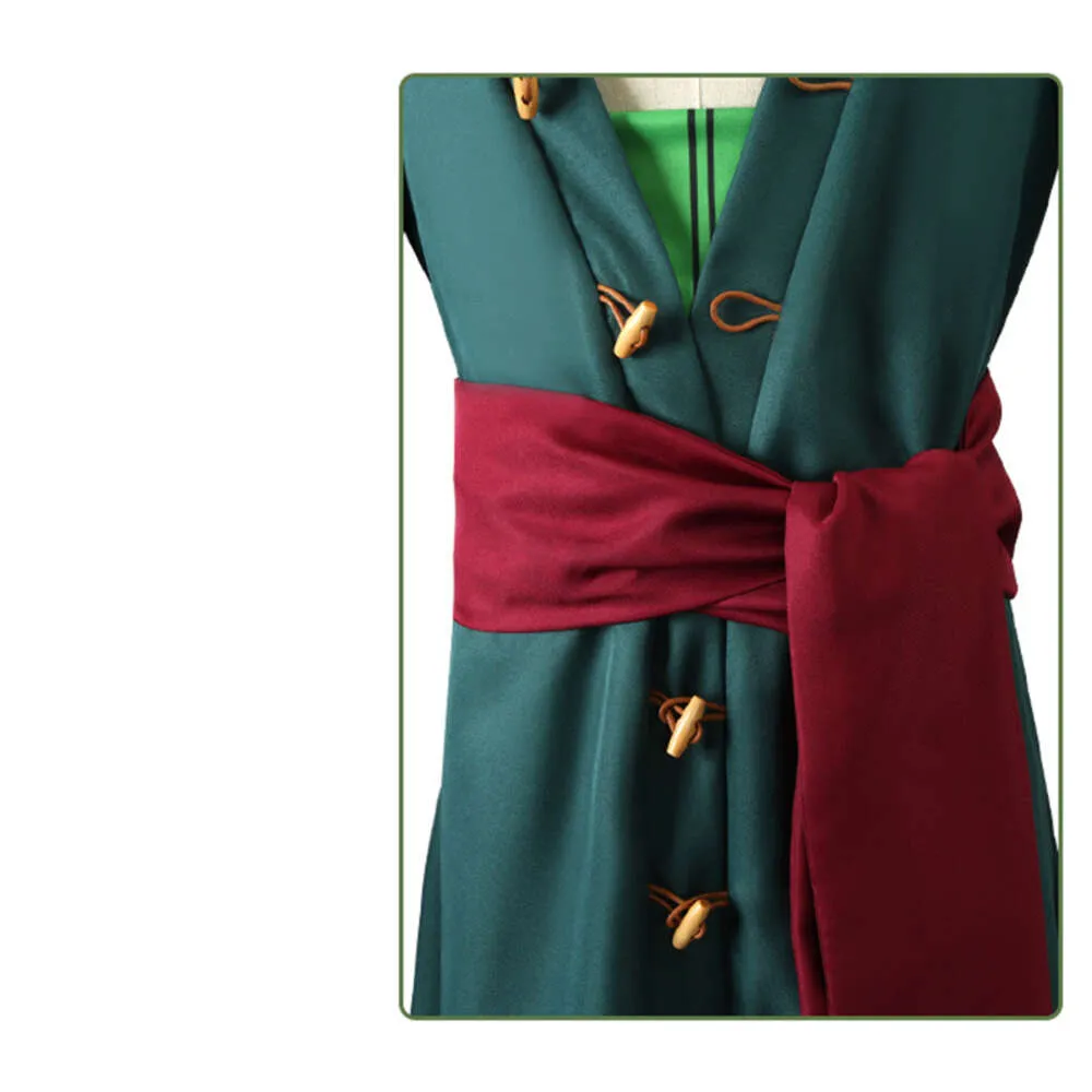 Costume Cosplay Roronoa Zoro Di One Piece | Tuta Verde Per Donna E Uomo | Per Halloween, Carnevale E Feste A Tema Anime | Taglie Come In Foto