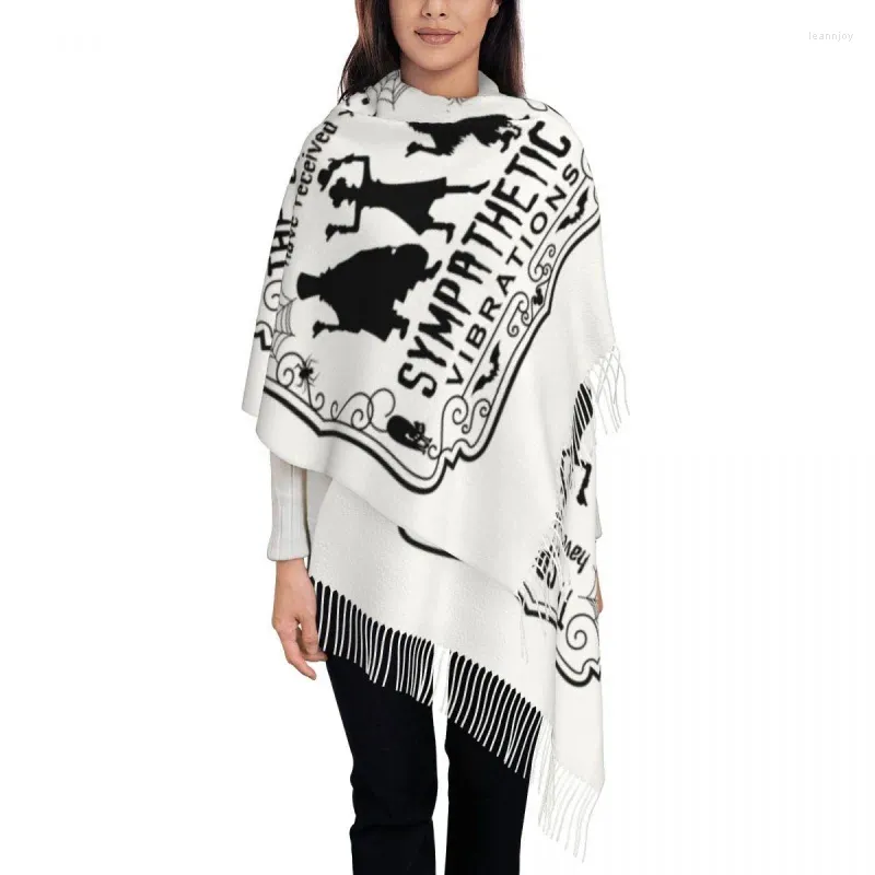 Vêtements ethniques Impression personnalisée Haunted Mansion Grimace Écharpe Femmes Hommes Hiver Automne Foulards chauds Halloween Film Châle Wrap