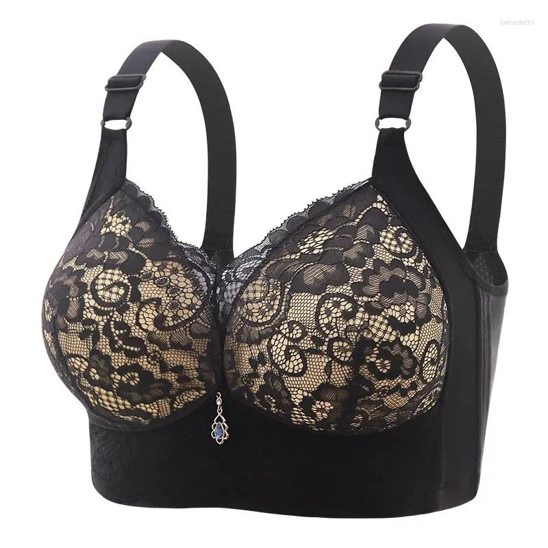 Bras 36 44 B/C Semaless For Womens Push Up Bralette Tops Sexy Underwear  Lace Floral Brassiere Large Size Lingerie Crop From 9,32 €