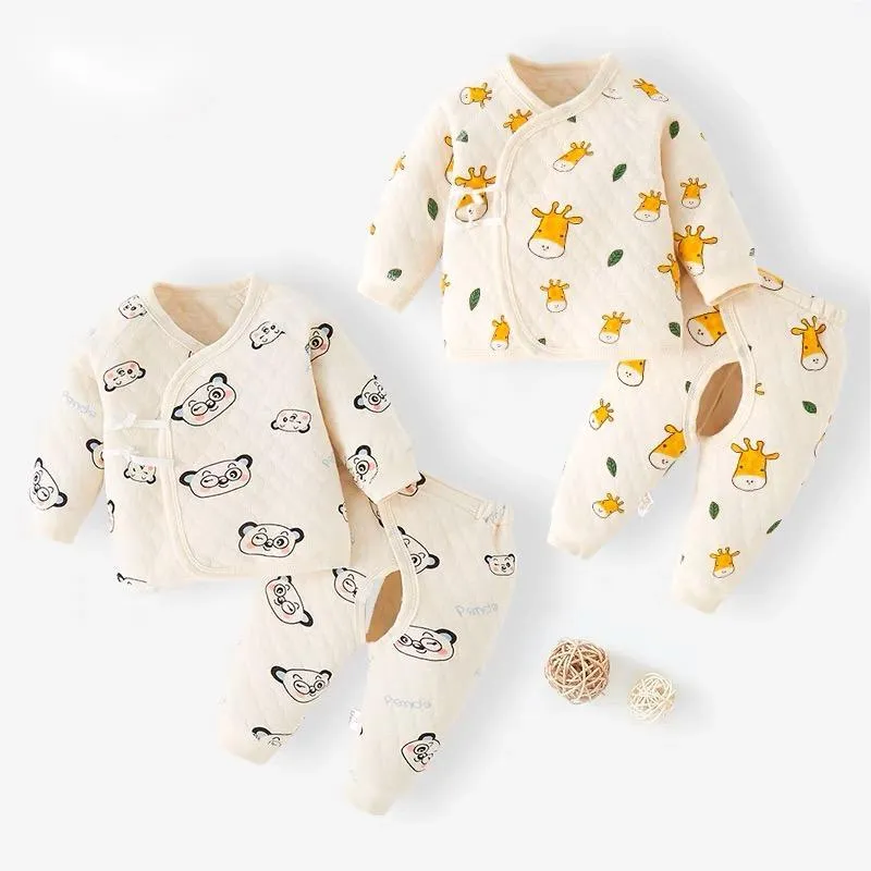 Cozy Split Cotton Padded Set For Newborns Perfect For Autumn And