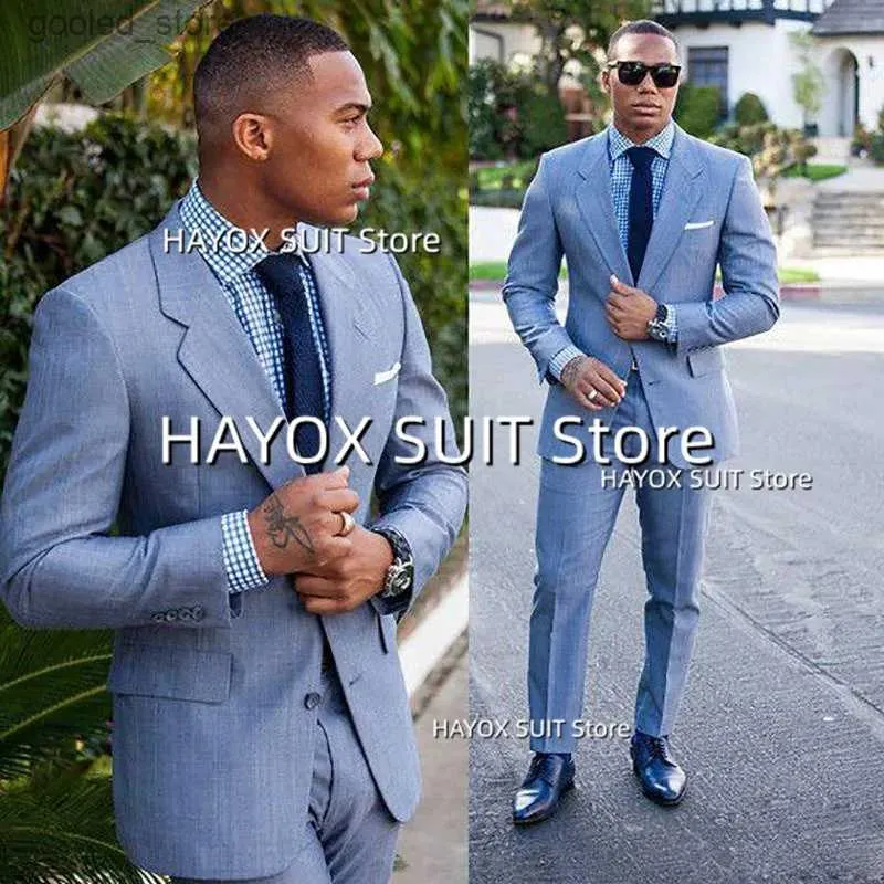 Men's Suits Blazers Men's Suits 2 Piece Slim Fit Single Breasted Point Lapel Jacket Pants Business Formal Office Wedding Groom Prom Tuxedo Blazer Se Q231025