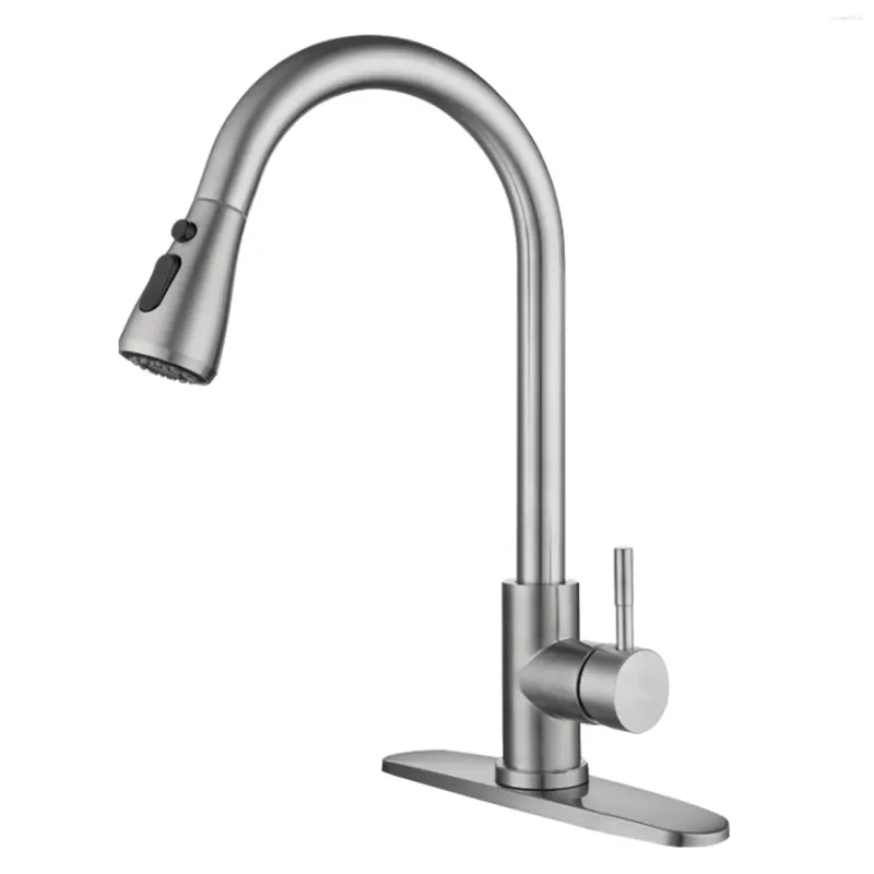 Robinets de lavabo de salle de bains, robinet 1 pièce 39 27cm et cuisine froide extractible en acier inoxydable