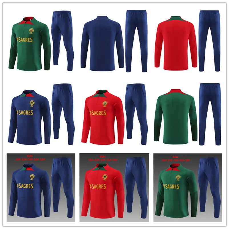 22 23 24 24 Portugalia Joao Felix Soccer Jerseys Suits Ruben Neves Bruno Ronaldo Fernandes Portugieser 2023 Portugal Tracksuit Men Sets