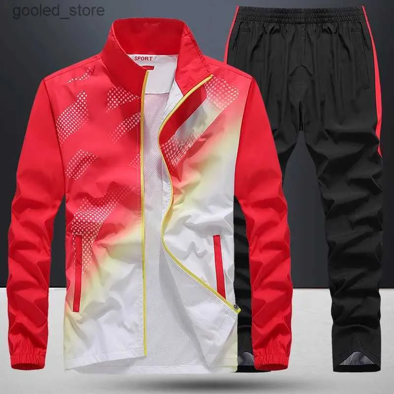 Men's Tracksuit Set Spring/Autumn Sportswear, Fashion Print, Jacket  Pants Sweatsuit, Sizes L-5XL Stylish Activewear