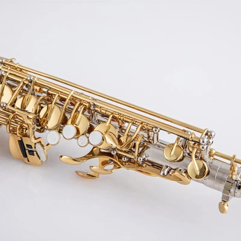 Brandneues A-WO37 Altsaxophon mit vernickeltem Goldschlüssel, professionelles Saxophon-Mundstück mit Koffer und Zubehör