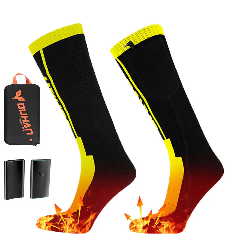 Chaussettes chauffantes DUHAN hiver ski électrique bottes de moto infrarouge chauffage Protection contre le froid températures