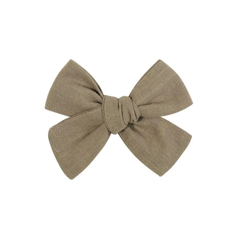 Cute Baby Girls Bowknot Hair Clips Cotton Bows Handmade Hairpin Barrettes Headwear Kids Hair Accessories