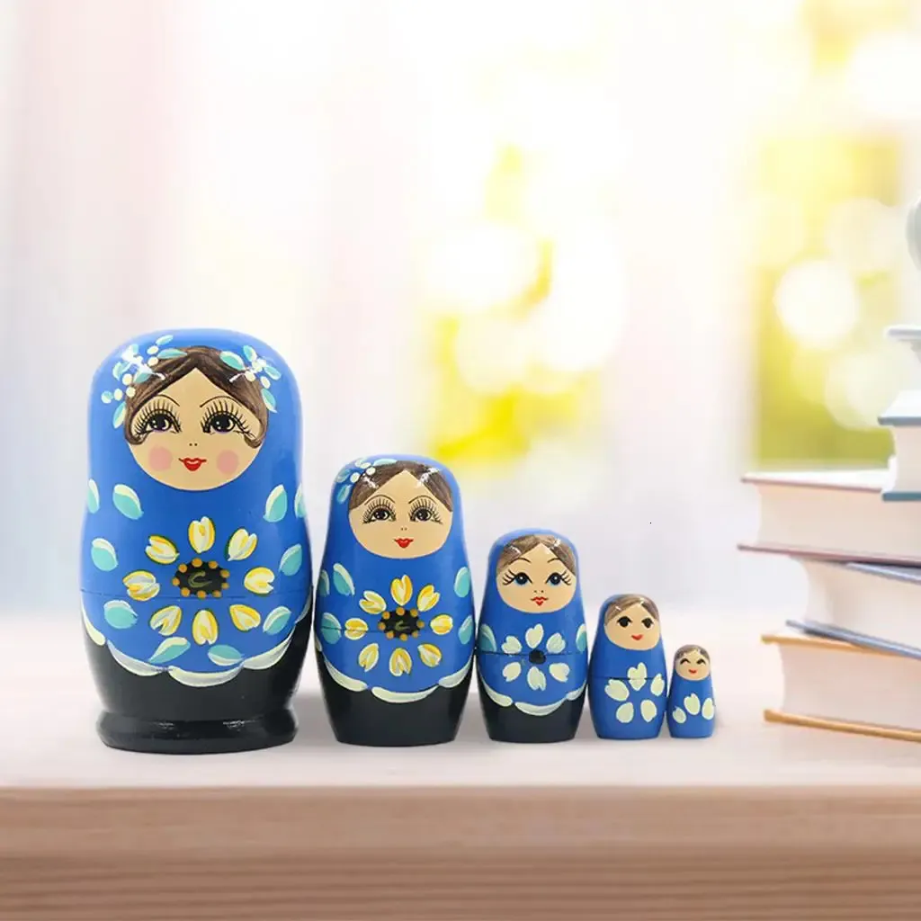 5pcs Cute n Nesting Dolls, Matryoshka Doll Dolls for Children Kids Christmas Birthday Room Decoration