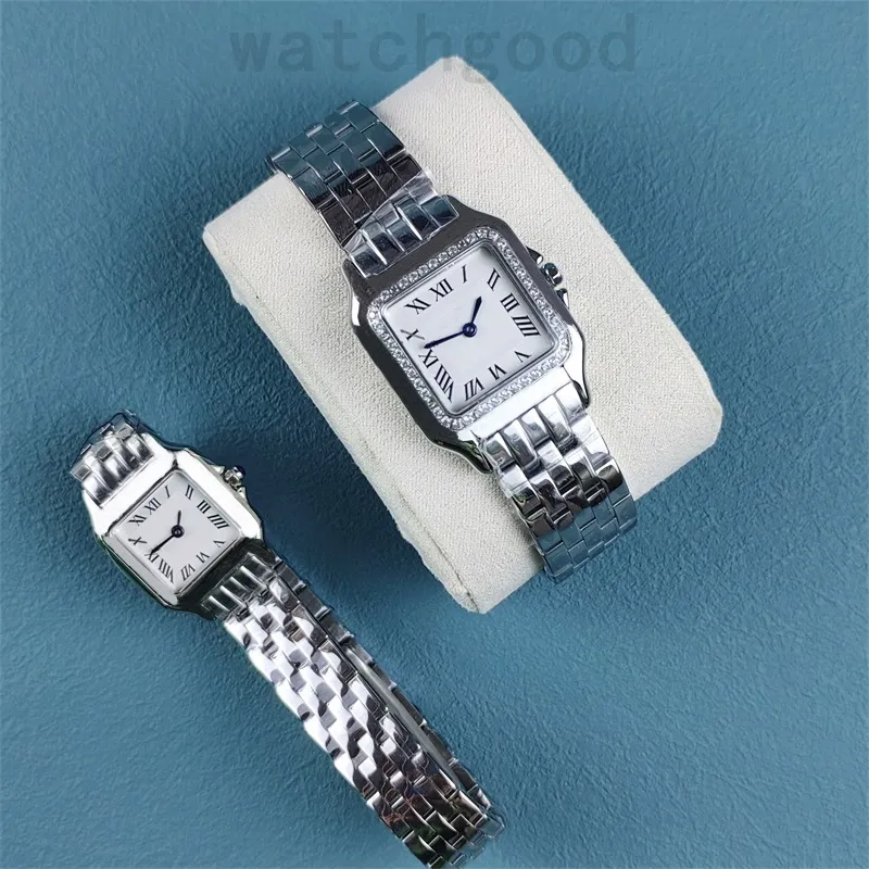 Mode aaa montre dame réservoir carré reloj mouvement à quartz en acier inoxydable orologio classique 22mm petit cadran montre femme diamant brillant bling dh016