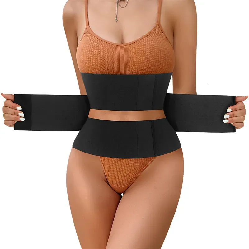 1PC fasciatura in vita da donna nastro da imballaggio allenatore in vita forma del corpo addominale ragazza tracolla regolabile tracolla ridotta 231025