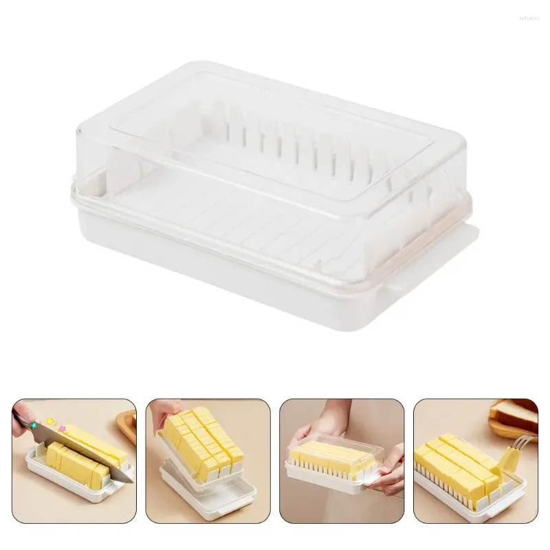 Ensembles de vaisselle, boîte de coupe de beurre, étuis à tranches de fromage en plastique, organisateur transparent, bacs de rangement, plateau de rangement, vaisselle de maison