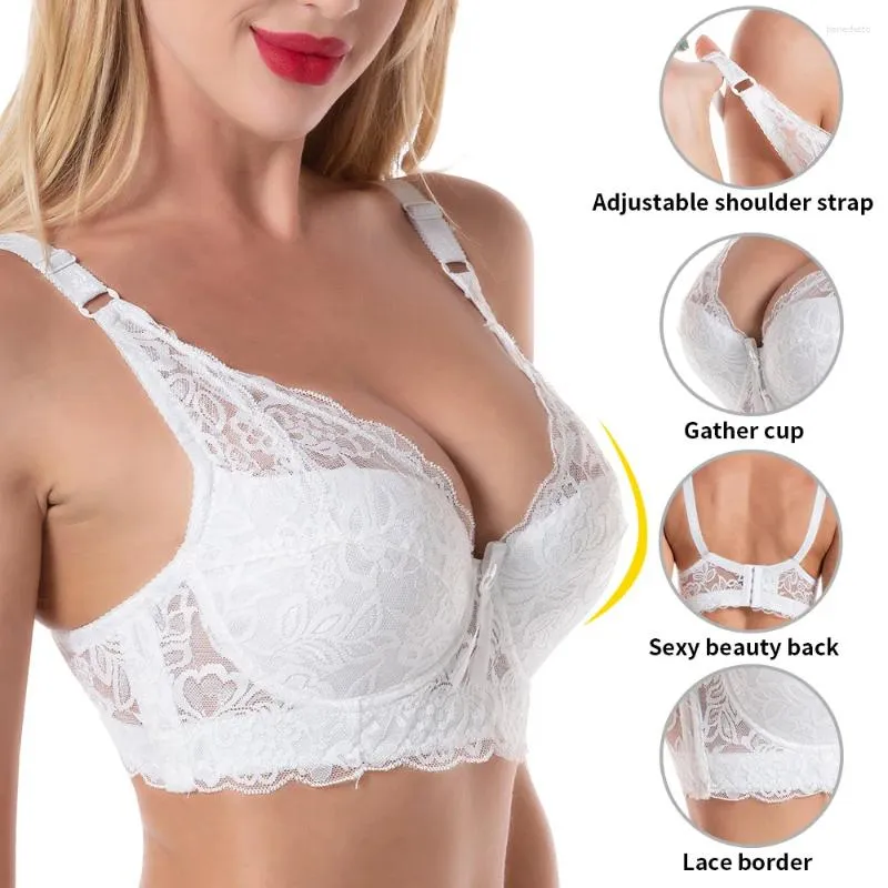 Sexy Lace BCD Cup Bras For Older Women Plus Size Push Up Crop Top