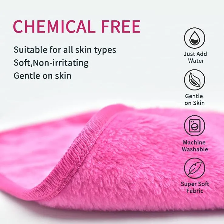 Towel 18X40Cm Makeup Reusable Microfiber Women Facial Cloth Magic Face Skin Cleaning Wash Towels Home Textiles Drop Delivery Garden i1024