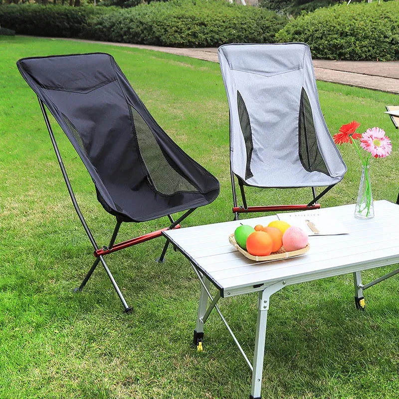 Collapsible Folding Camping Chair For Camping Activity Moon Design