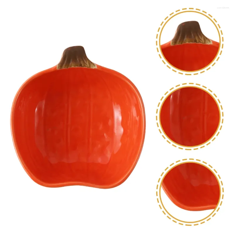 Piatti 2 Pz Piattino Piatto Zucca Halloween Ciotola Caramelle Snack Piatti Ceramica Aceto