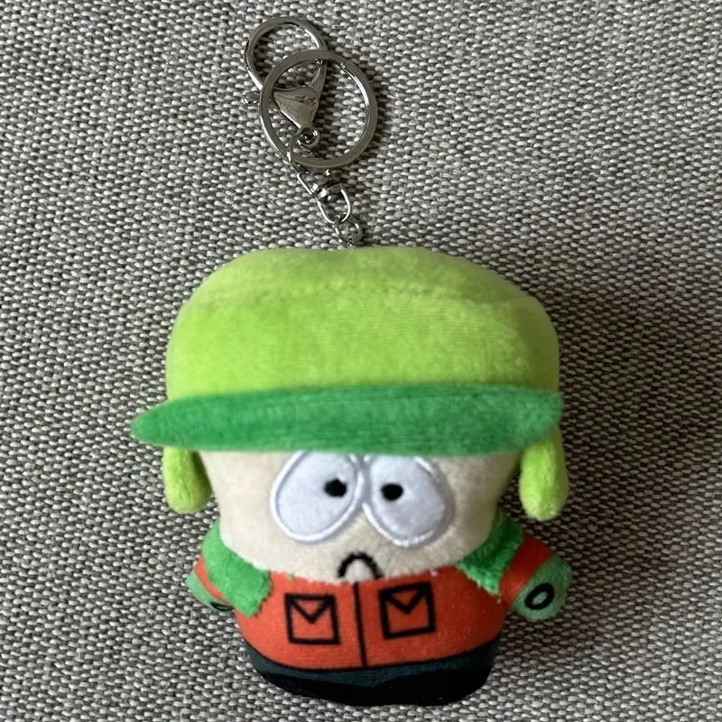 Bonito banda South Park chaveiro de pelúcia pingente bonecas de pelúcia anime presentes de aniversário decoração de quarto de casa