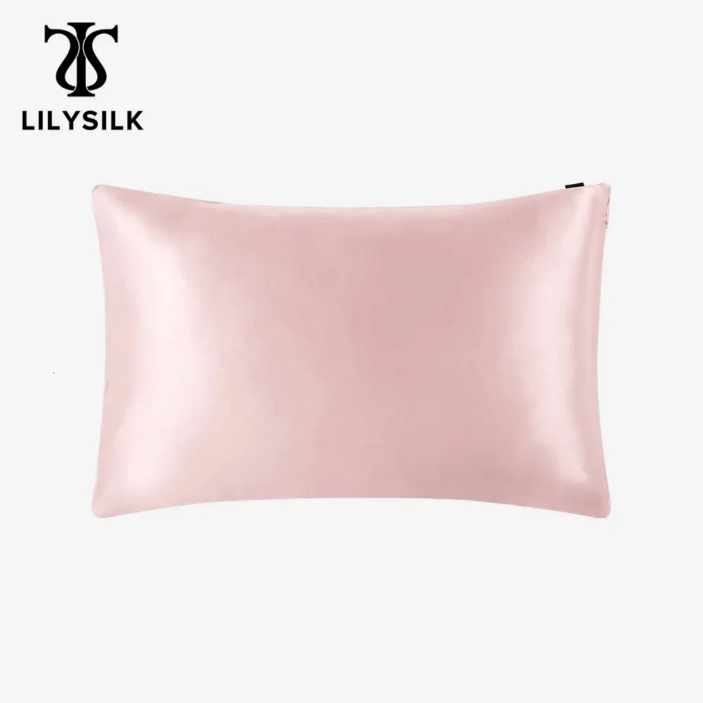 Kussensloop LILYSILK Pure 100 Zijde Kussensloop Haar Met Verborgen Rits 19 Momme Korte Kleur Voor Dames Heren Kinderen Meisjes Luxe 231025