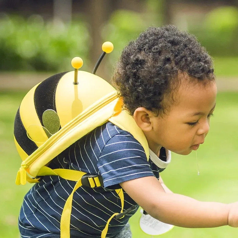 Borse Zaino per bambini Anti smarrimento Zaino di sicurezza per camminare per bambini Borsa da viaggio per bambini piccoli Redini Zaini ape carini con guinzaglio di sicurezza 231025