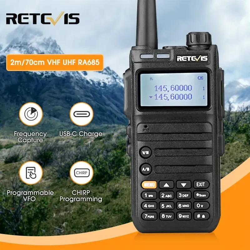 Walkie Talkie Retevis RA685 Walkie Walkie Ham Tway Radio Station Longrage Walkie Talkie Profesional UHF USBタイプC充電器5W 231024