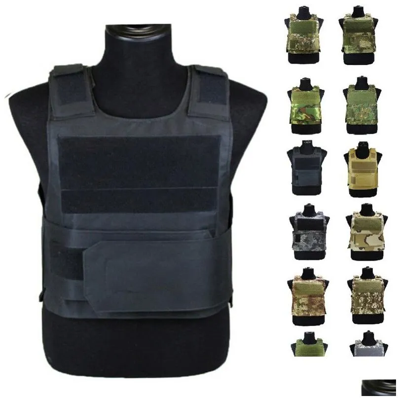 Taktische Westen 18 Farbe Weiche Taktische Molle Weste Airsoft Körper Rüstung Schießen Paintball Verstellbare Träger Kampf Outdoor Jagd CS GAM Dhwiz