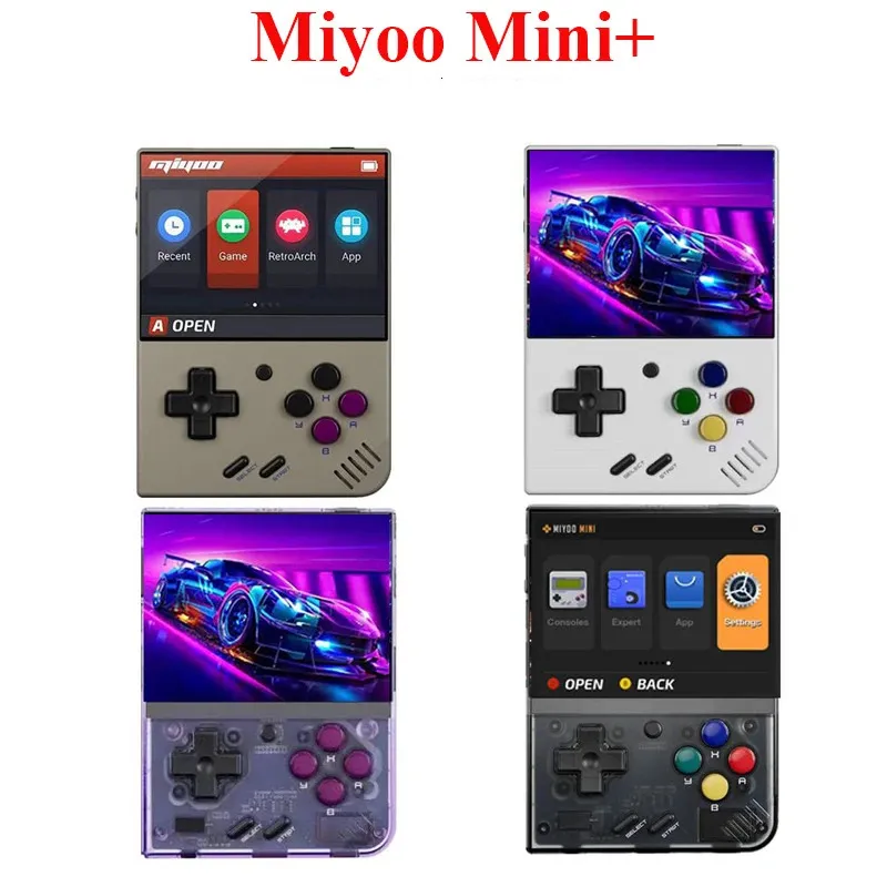 Gamecontrollers Joysticks MIYOO Mini Plus Draagbare retro draagbare gameconsole 3,5-inch IPS HD-scherm Kinderen cadeau Linux-systeem Klassieke gaming-emulator 231024