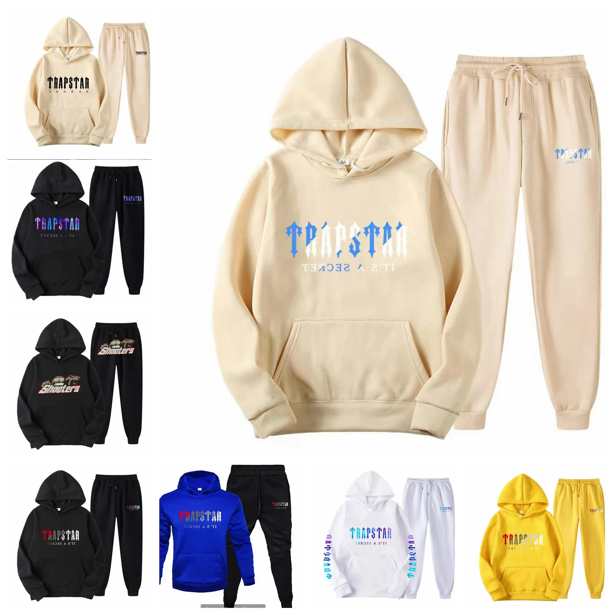 Mens Hoodie Trapstar Tracksuit Rainbow Hooded Full Rainbow