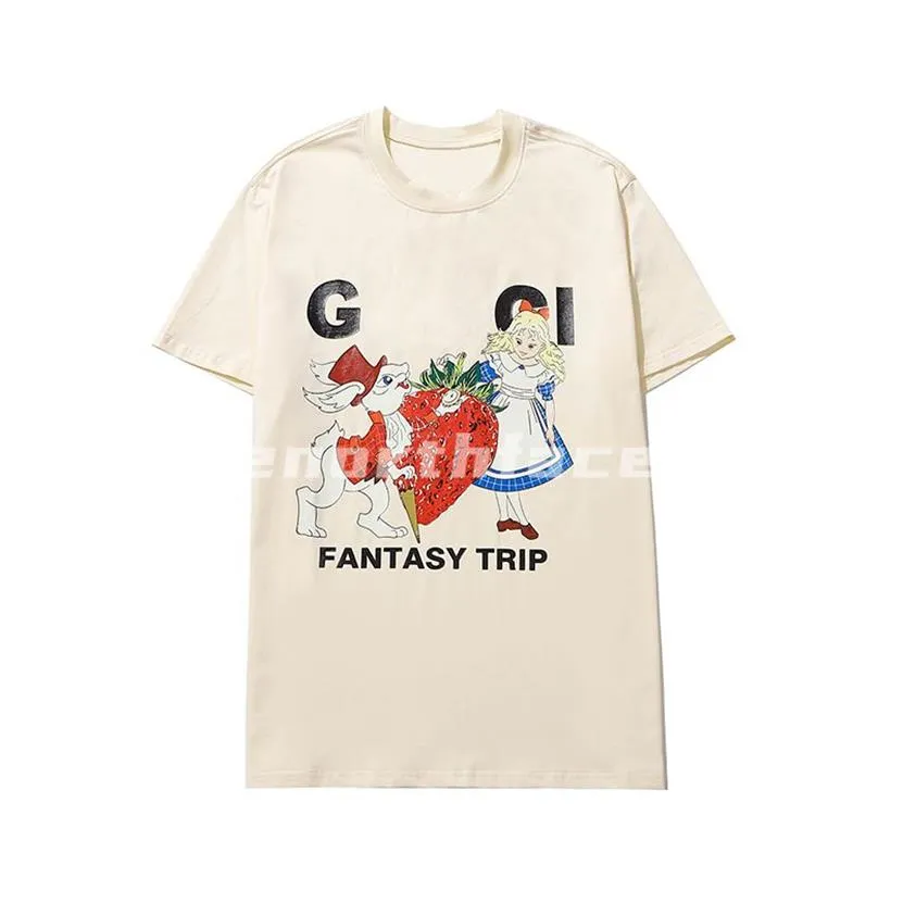 ファッションブランドラグジュアリーメンズTシャツデザイナーかわいい女の子パターンプリントラウンドネックショートスリーブルーズTシャツカジュアルトップブラックホワイトAP292V