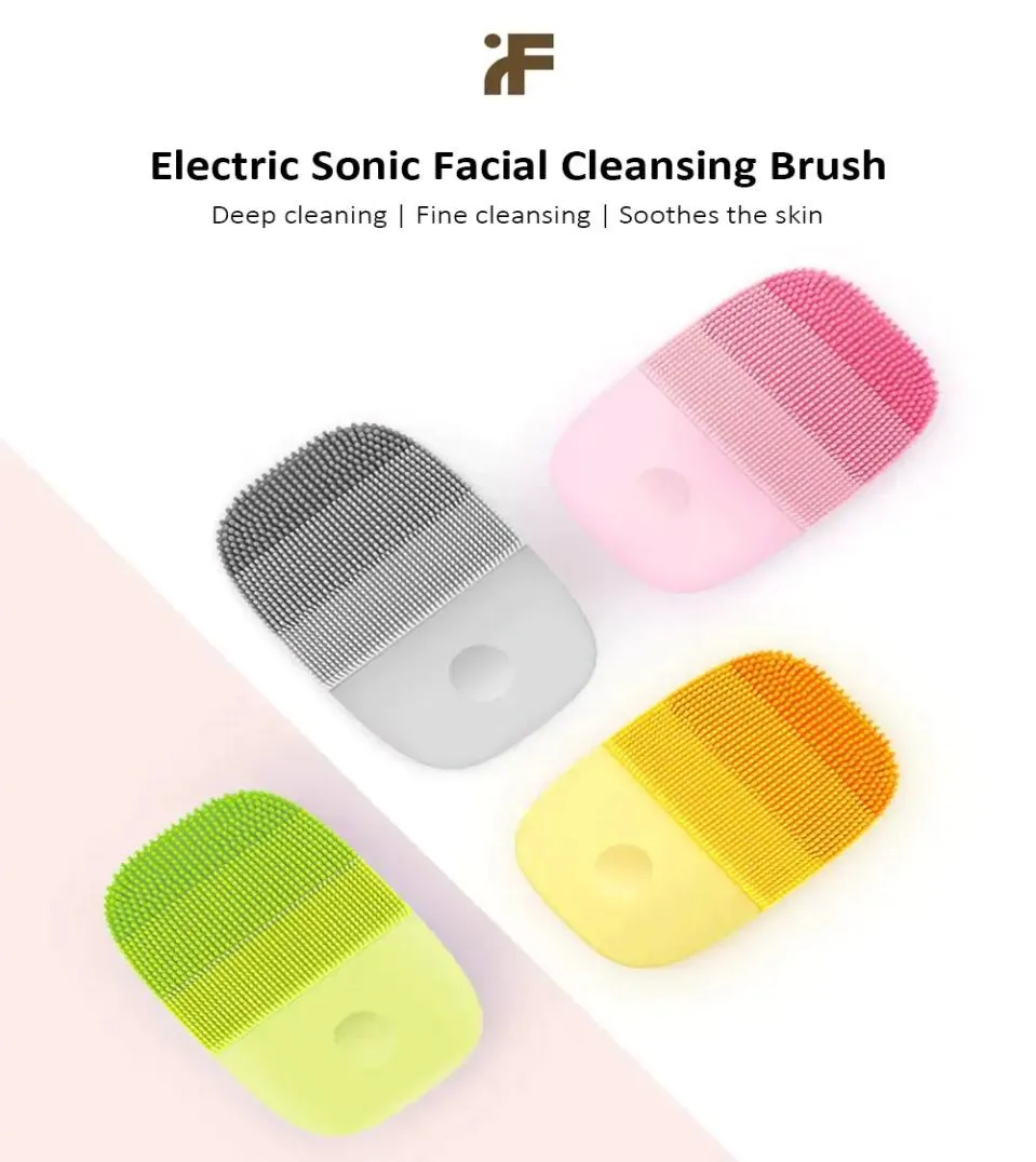 Xiaomi youpin inface escova de limpeza facial mijia limpeza profunda rosto à prova dwaterproof água silicone limpador elétrico limpo apparaat c13445462