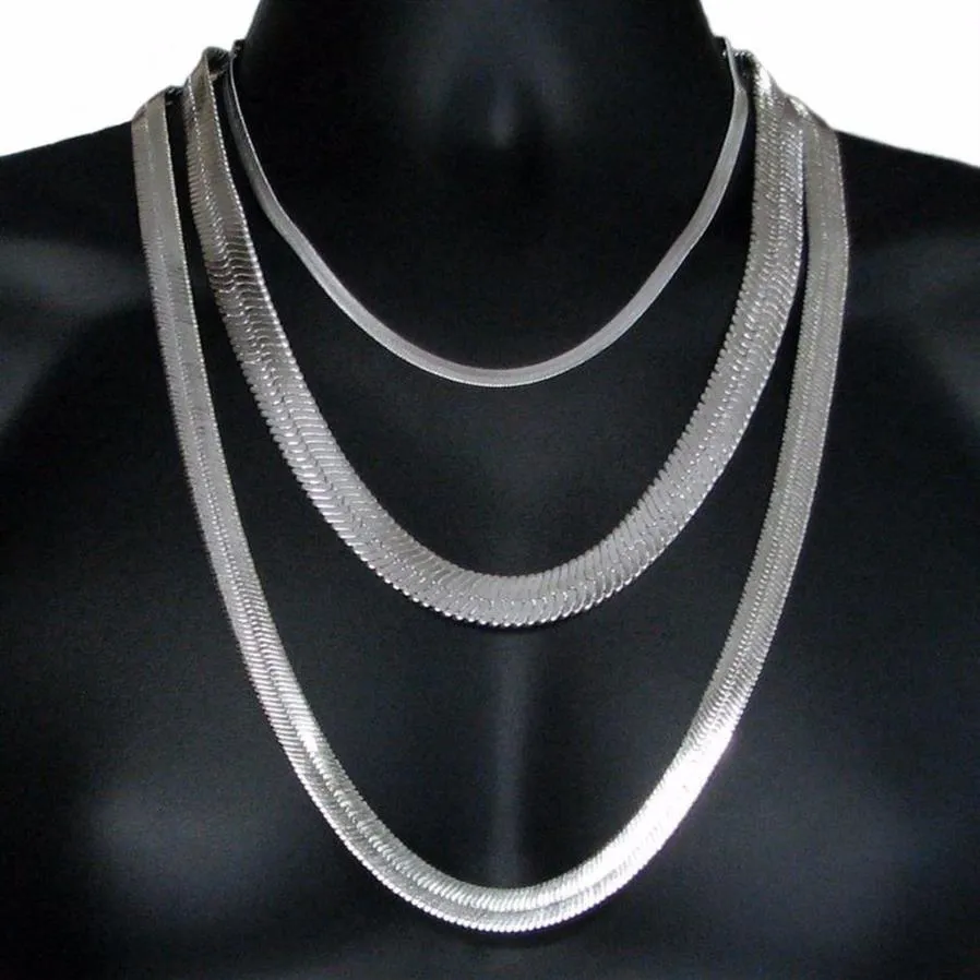 Mens Hip Hop Herringbone Gold Chain 75 1 1 0 2CM Silverguld Färg Färg Benkedjan Uttalande Halsband Högkvalitativ smycken165E