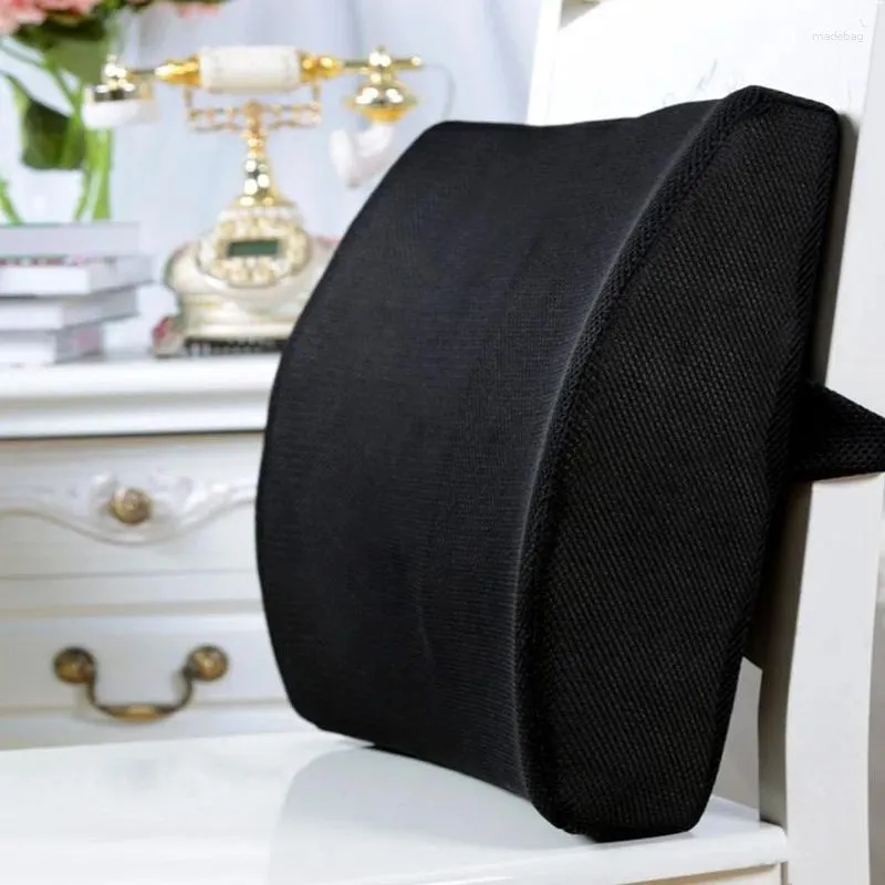 Pillow Chair Backrest Memory Foam Reduce Fatigue Lumbar Support Office Lower Back Ergonomic Design