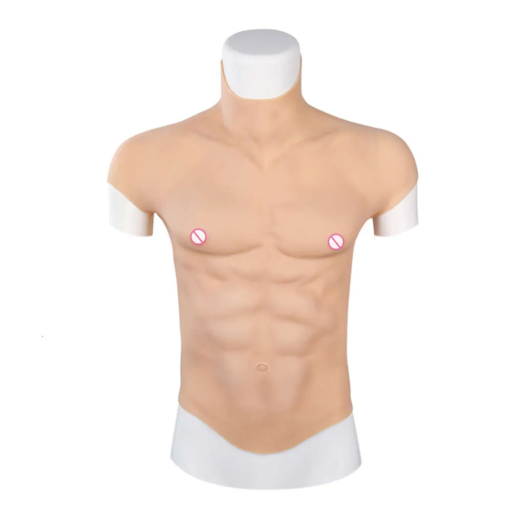 Костюмы комбинезона ONEFENG, сильный мужской манекен, мышцы тела, поддельные брюшные ткани, пальто, реквизит, косплей, анимация, женская модель, грудной силикон
