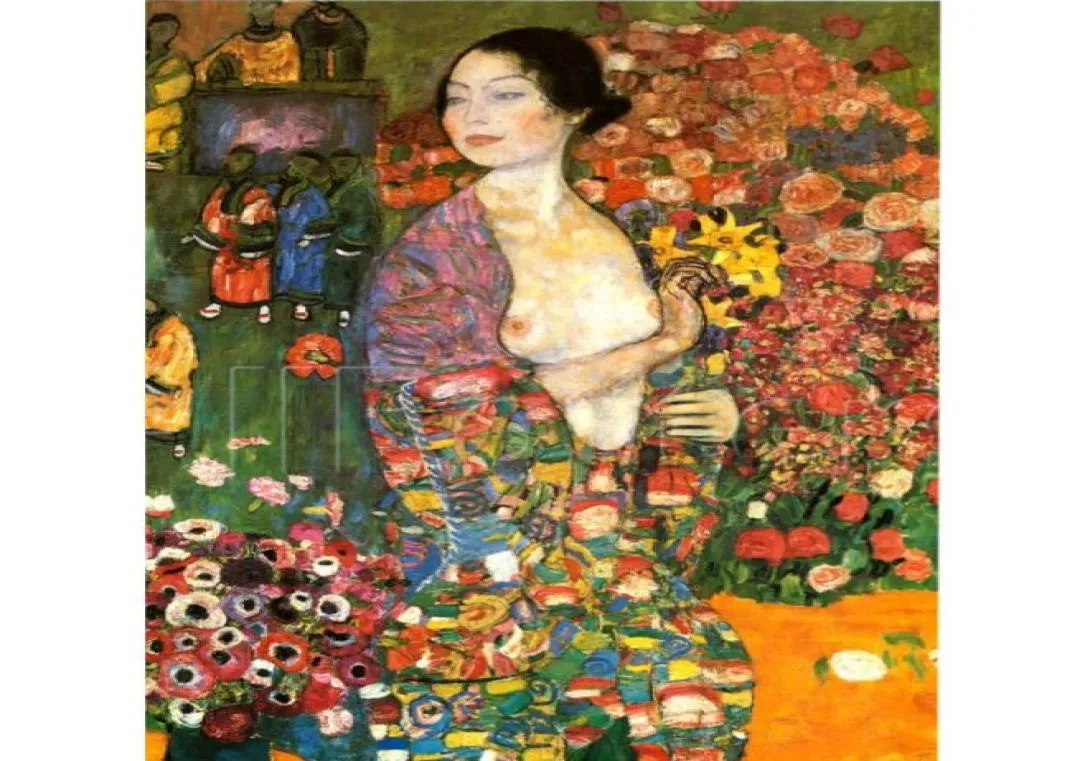 Retrato arte mulher Die Tanzerin por Gustav Klimt Pintura a óleo moderna de alta qualidade pintada à mão 1742480