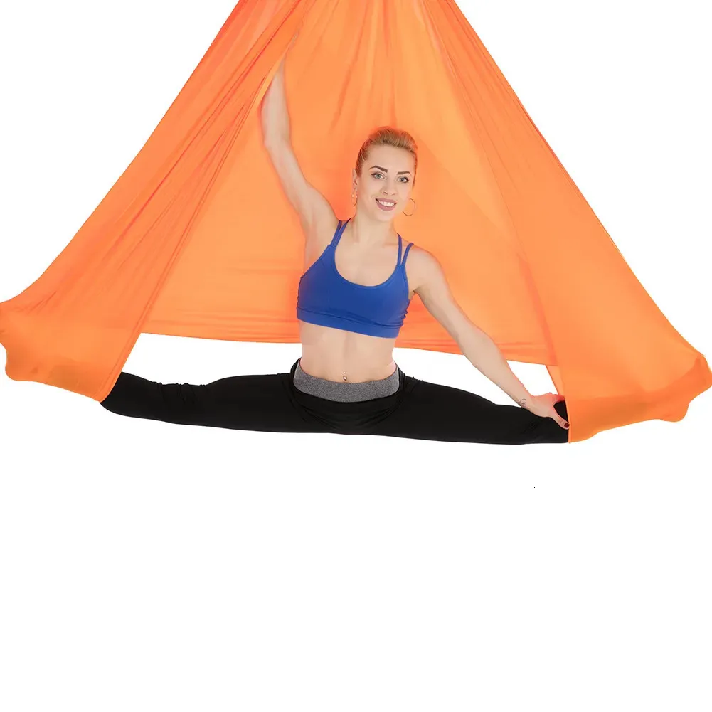 Resistance Bands Aerial Yoga Hammock Elastic Nylon Training Belt AntiGravity Swing for Body Building Pilates Workout Fitness 231024