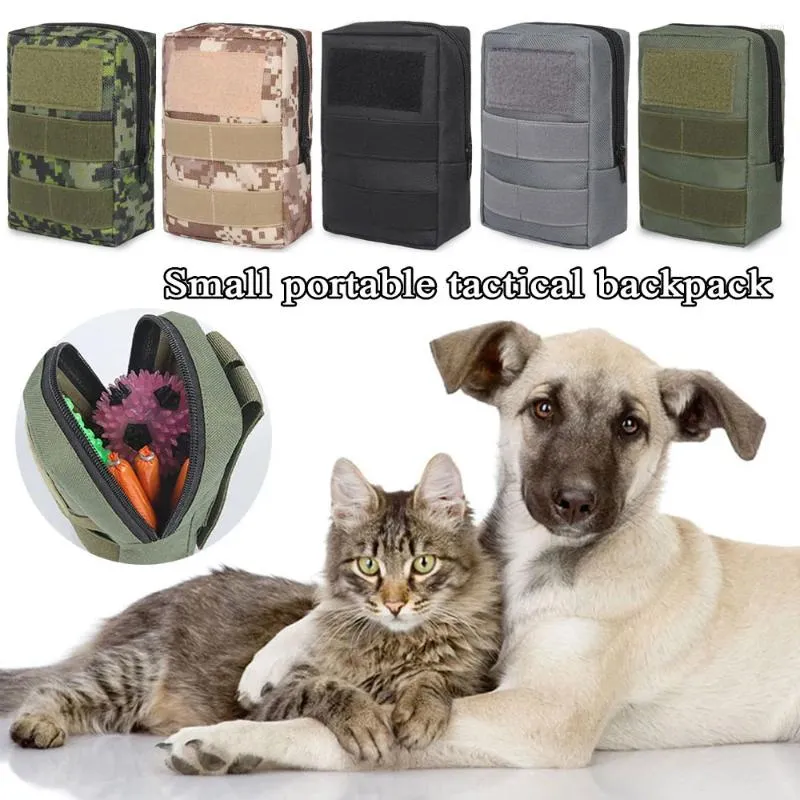 Zaino per trasportini per cani Imbracatura tattica Borsa per accessori classica per attrezzi Snack per cuccioli Gilet portatile per allenamento all'aperto