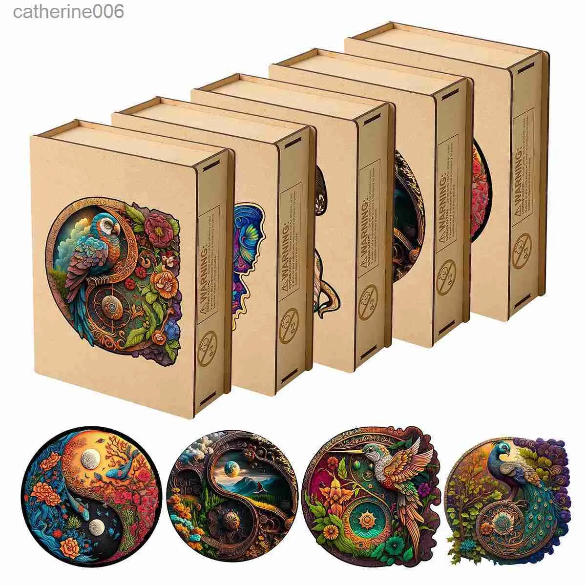 3D Wooden Animal Puzzles for Kids & Adults - Unique DIY Craft Jigsaw ...