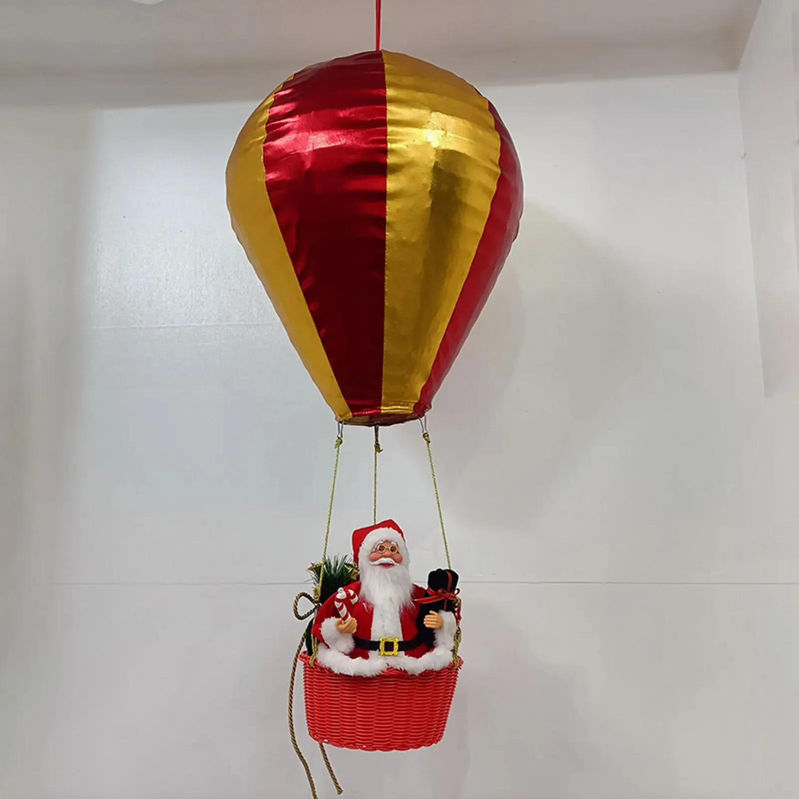 Hot Air Balloon Santa Claus Pendant Ornaments Suspended Snowman