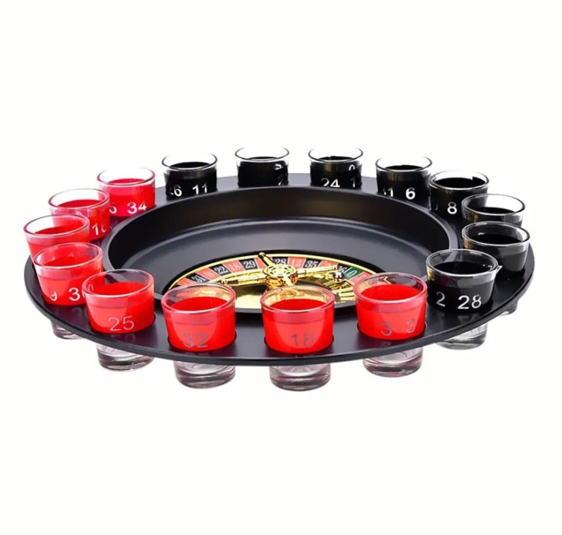 S Glass Roulette drinking Game Set 2 Balls and 16 Glasses05262243