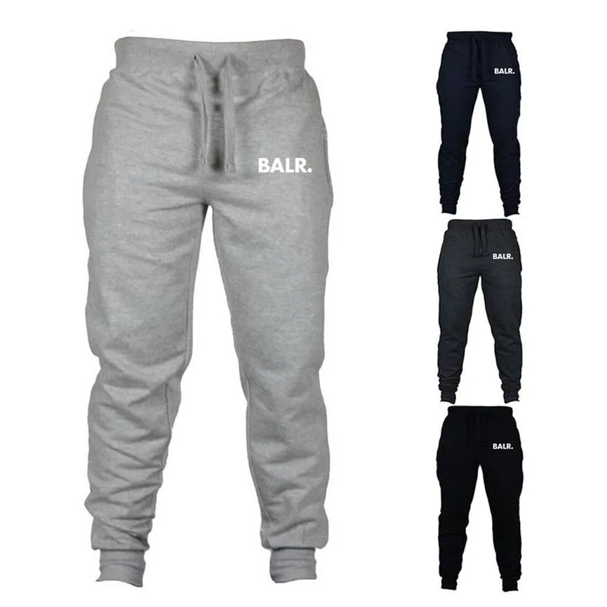 BALR 남자 캐주얼 스웨트 패션 패션 조깅하는 바지 드로 스트링 바지 단색 남성용 힙합 브랜드 봄과 가을 럭셔리 303R