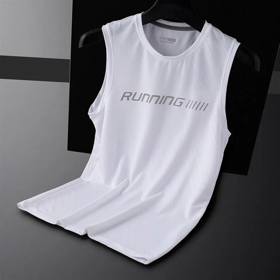 T-Shirt sans manches pour hommes, chemises de course, de gymnastique, d'entraînement, de Fitness, compression des Muscles, gilet de basket-ball, débardeur d'extérieur, 22238z