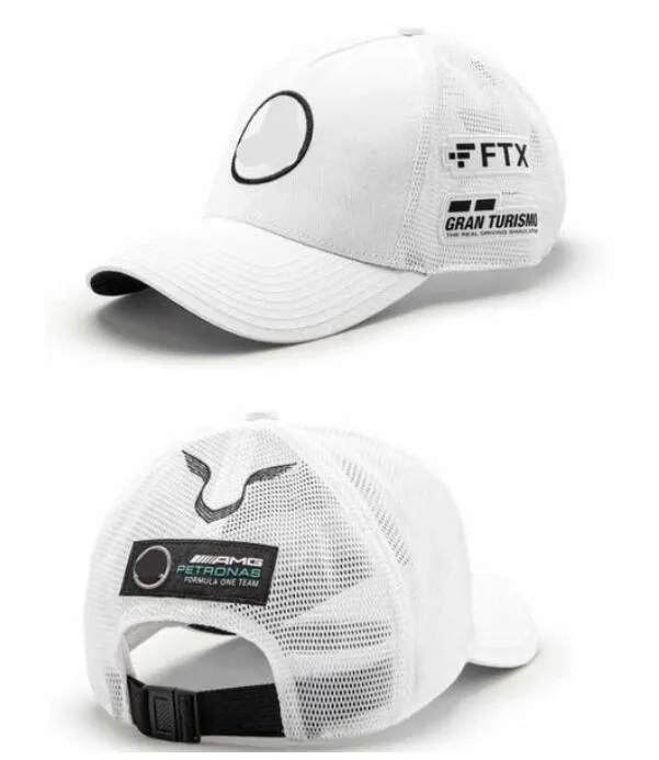 Cappelli da moto Top Racing Team Mercedes-Benz-AMG Marshmello cappello sportivo da uomo e da donna montato Cappellino in rete moda Cappellini da camionista a11