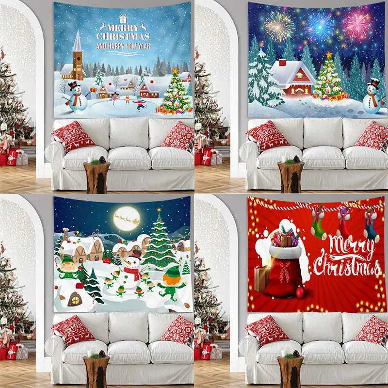 Tapisseries Décoration de Noël tapisserie mur art décoration tenture murale adaptée pour dortoir chambre salon décoration de la maison 231024